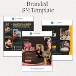 Hair Salon Social Media Post Canva Templates
