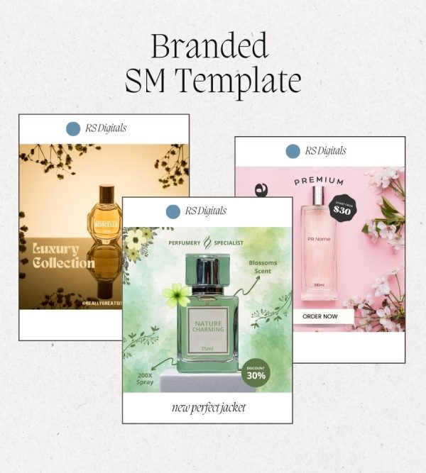 Perfume Business Social Media Post Canva Templates - Image 1