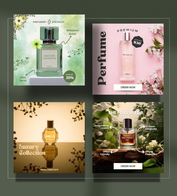 Perfume Business Social Media Post Canva Templates - Image 2