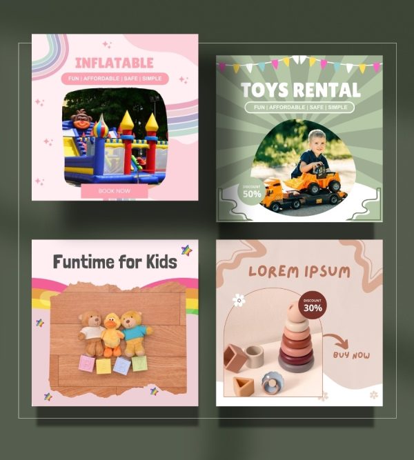 Baby Toys Social Media Post Canva Templates - Image 2
