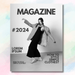 Magazine Cover Customizable Canva Template