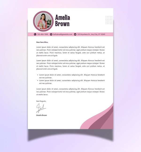 Customizable Cover letter - Canva Template - Image 1