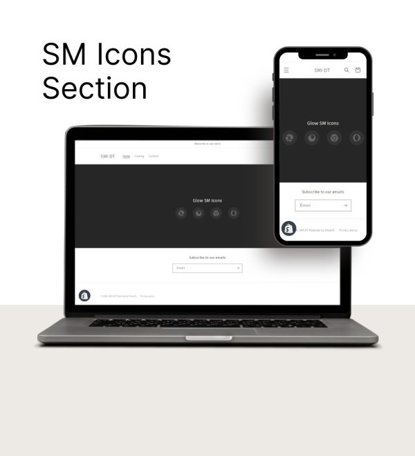 Glowing Social Media Icons Template – HTML/CSS (Customizable) - Image 1