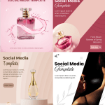 Luxe Perfume Promo Canva Templates