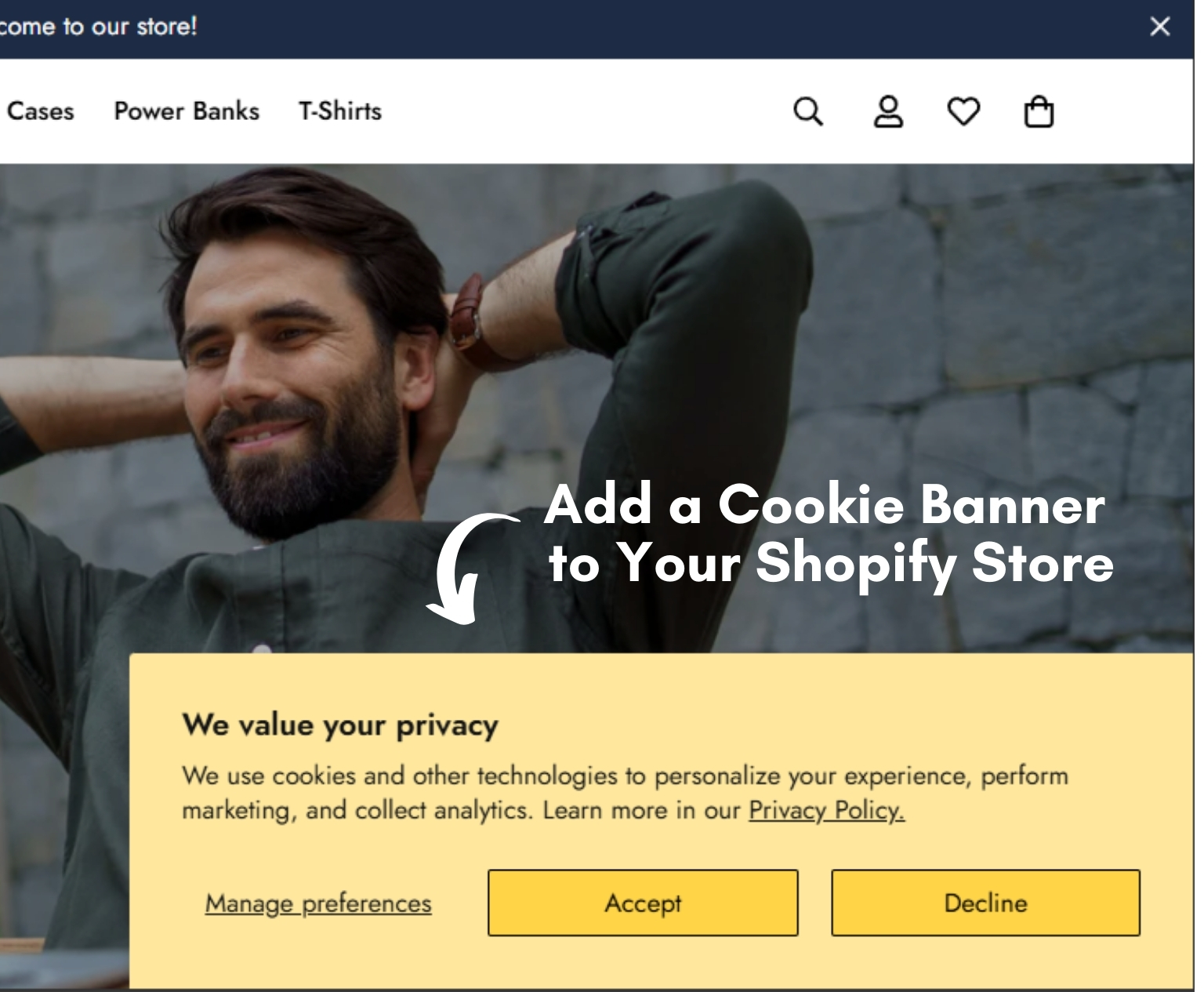 Featured image of the post - How to add cookie banner on shopify without using any app