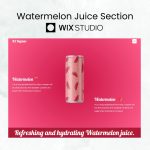 Mobile-Responsive Watermelon Juice Section for Wix Studio Websites