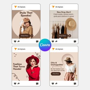Stylish & Editable Fashion Social Media Post Templates – Canva Ready!
