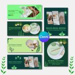 Eco-Friendly Website Banners – 4 Desktop & 4 Mobile | Editable in Canva