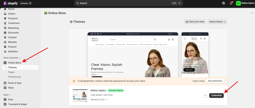 Shopify Dashboard