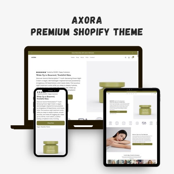 Axora – Modern Multipurpose Shopify 2.0 Theme for Beauty & Lifestyle Brands - Image 1